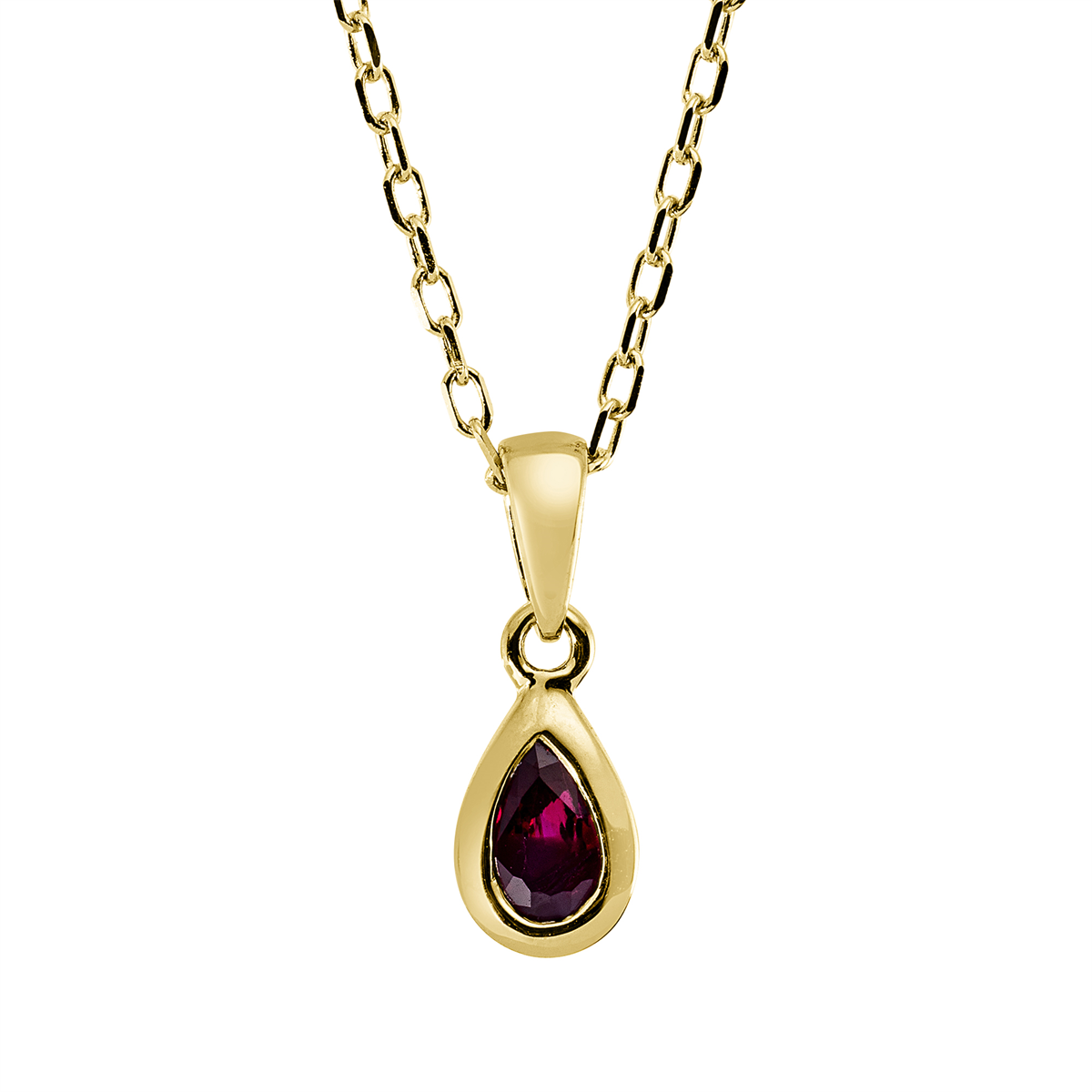 Collier Zarge 18 kt GG Tropfen, mit ZÖ 42 cm