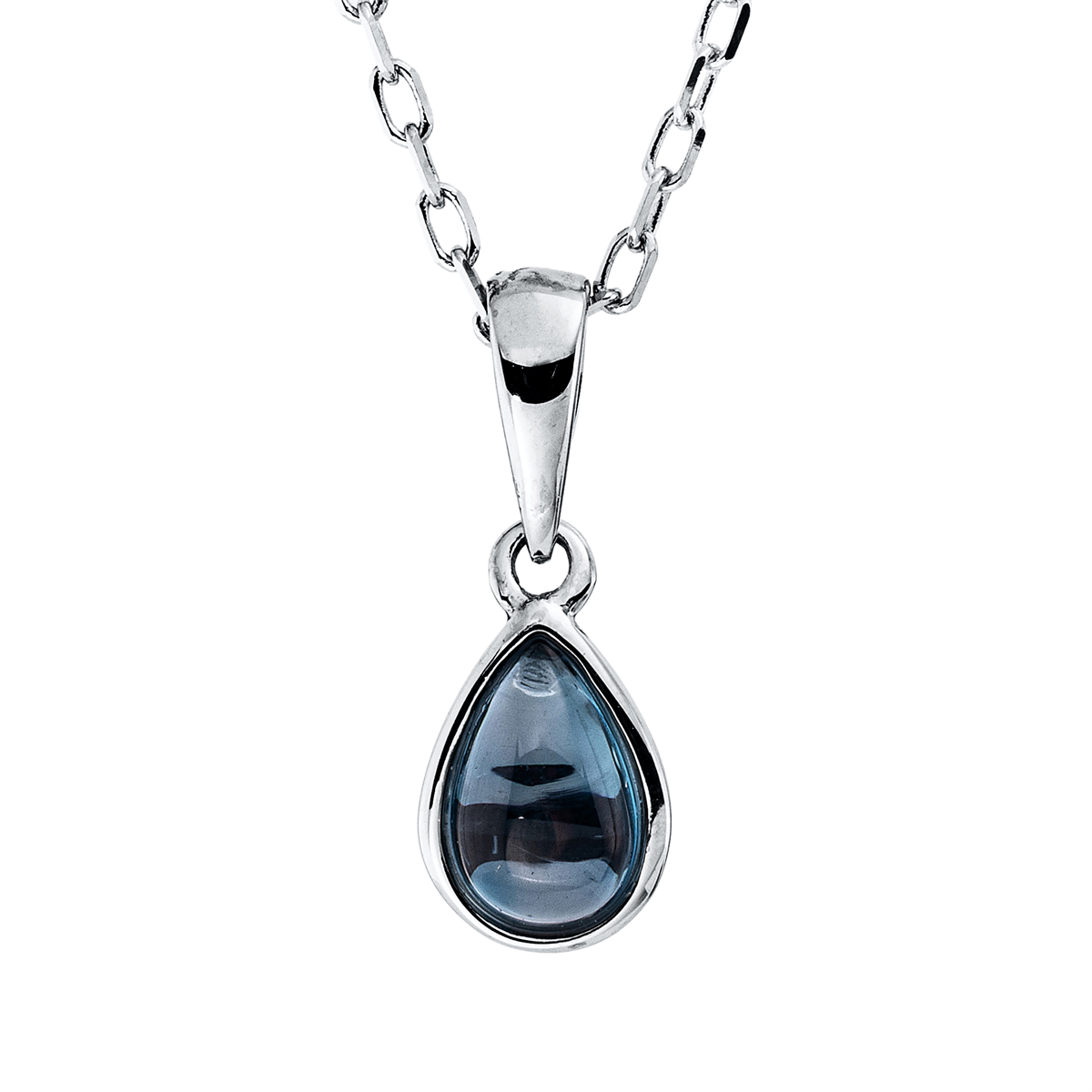 Collier Zarge 18 kt WG Tropfen