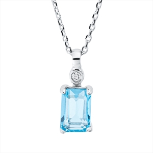 Collier 18 kt WG, mit ZÖ 42 cm