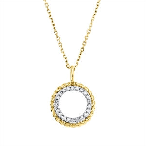 Collier 14 kt GG+WG, mit Öse