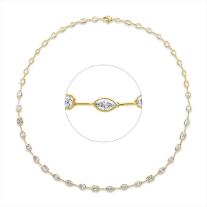 Collier 18 kt GG+WG