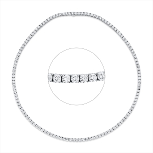 Tenniscollier 4er-Krappe 18kt Weißgold Premium Edition mit 14,92ct Diamanten