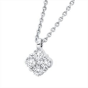 Collier 18 kt WG, mit ZÖ 42 cm