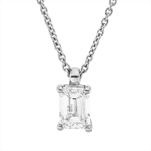 Solitaire Collier 4er-Krappe 18kt Gelbgold GIA7521661384, with loop at 42 mit 1,01ct Diamanten