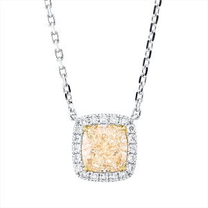 Collier 18 kt WG+GG, mit ZÖ 40,6 cm