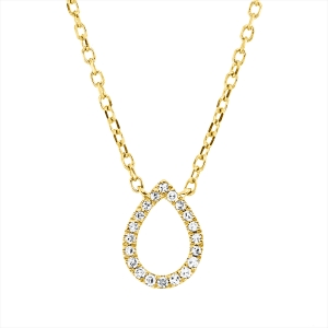 Collier 18 kt GG Tropfen, mit ZÖ 40 cm + 42 cm