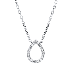 Collier 18 kt GG Tropfen, mit ZÖ 40 cm + 42 cm