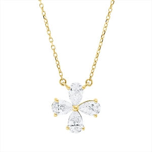 Collier 18 kt GG, mit ZÖ 40 cm + 42 cm