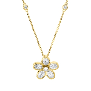 Collier 18 kt GG, mit ZÖ 40 cm + 43 cm
