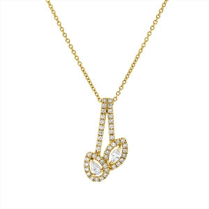 Collier 18 kt GG, mit ZÖ 40 cm