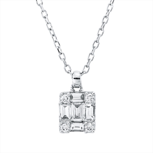Collier 18 kt WG, mit ZÖ 40 cm