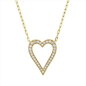 Collier 18 kt GG Herz, mit ZÖ 40 cm