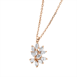 Collier 18 kt RG, mit ZÖ 40 cm
