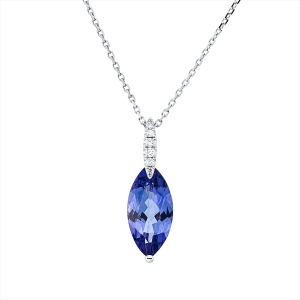 Collier 18 kt WG, mit ZÖ 40 cm + 43 cm