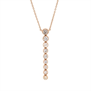 Collier Zarge 18 kt RG, mit ZÖ 38 cm