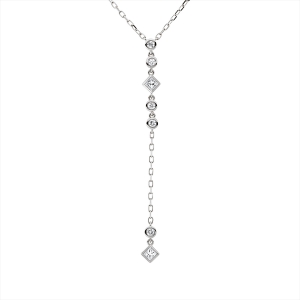 Collier 18 kt WG, ZÖ 40,6+43 cm