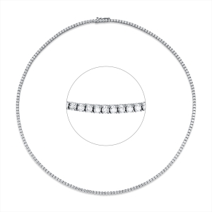 Tenniscollier 4er-Krappe 18kt Weißgold Premium Edition mit 5,35ct Diamanten
