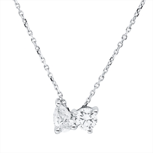 Collier 18 kt WG, mit ZÖ 42 cm