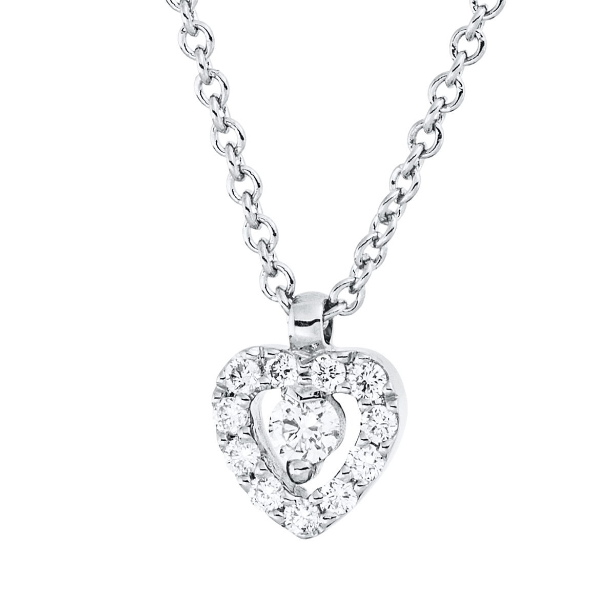 Collier 18 kt WG, mit Öse