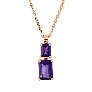 Collier 18 kt RG, mit ZÖ 42 cm