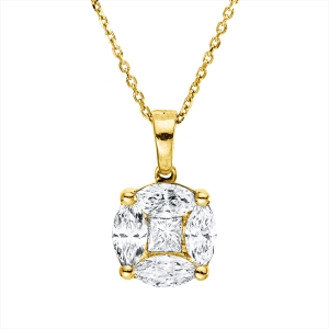 Collier 18 kt GG, mit Öse