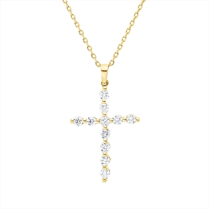 Collier 18 kt GG Kreuz
