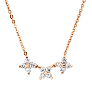 Collier 18 kt RG, mit ZÖ 40 cm + 42,5 cm