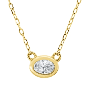 Solitaire Collier Zarge 18kt Gelbgold mit ZÖ 40 cm + 42,5 cm mit 0,17ct Diamanten