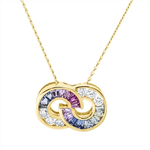Collier 14 kt GG, mit ZÖ 40 cm + 42,5 cm