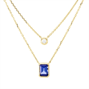 Collier 18 kt GG, mit ZÖ 40 cm + 43 cm
