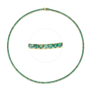 Collier 4er-Krappe 18 kt GG
