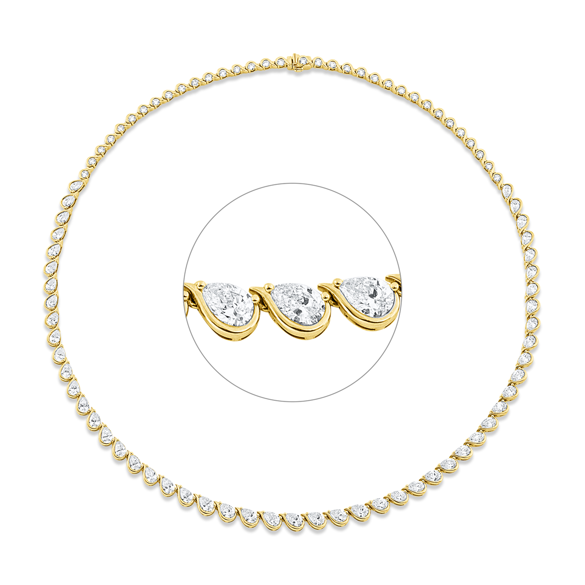 Collier 18 kt GG+WG