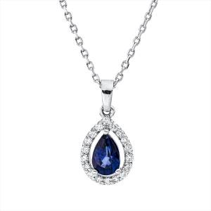 Collier 18 kt WG, mit Öse