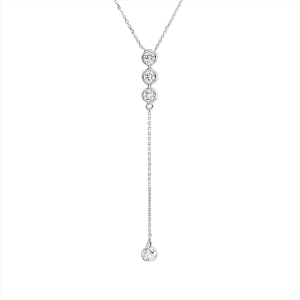 Collier 18 kt WG, mit ZÖ 42 cm 43,44 cm
