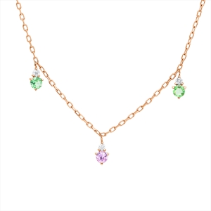 Collier 18 kt RG, mit ZÖ 40 cm