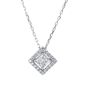 Collier 18 kt WG, mit ZÖ 40 cm + 43 cm