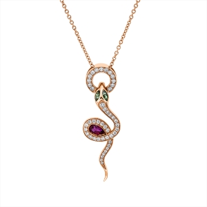 Collier 18 kt RG Schlange