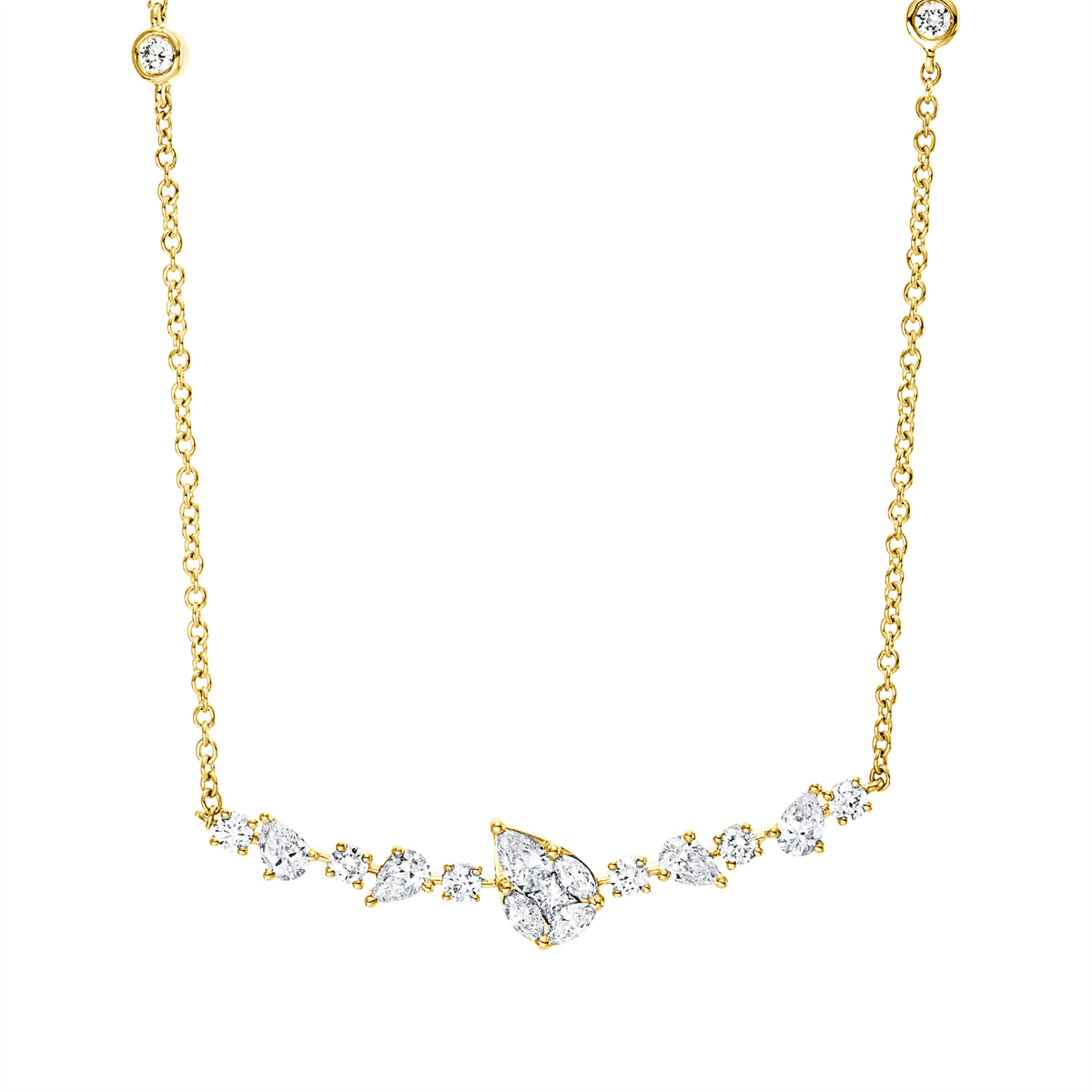 Collier 18 kt GG, mit ZÖ 40,6 cm