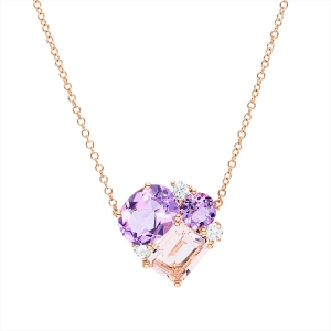 Collier 18 kt RG, mit ZÖ 40,6 cm