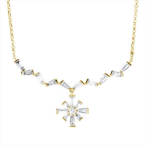 Collier 18 kt GG, mit ZÖ 40,5 cm + 41,5 cm