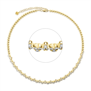 Collier 18 kt GG, mit ZÖ 34,5 cm