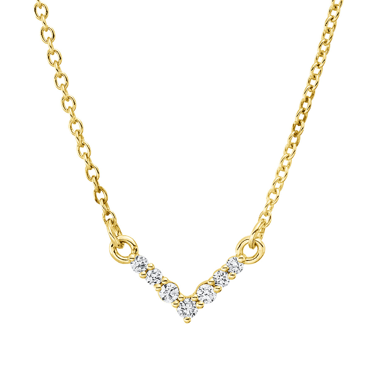 Collier 18 kt GG, Fassung rhodiniert