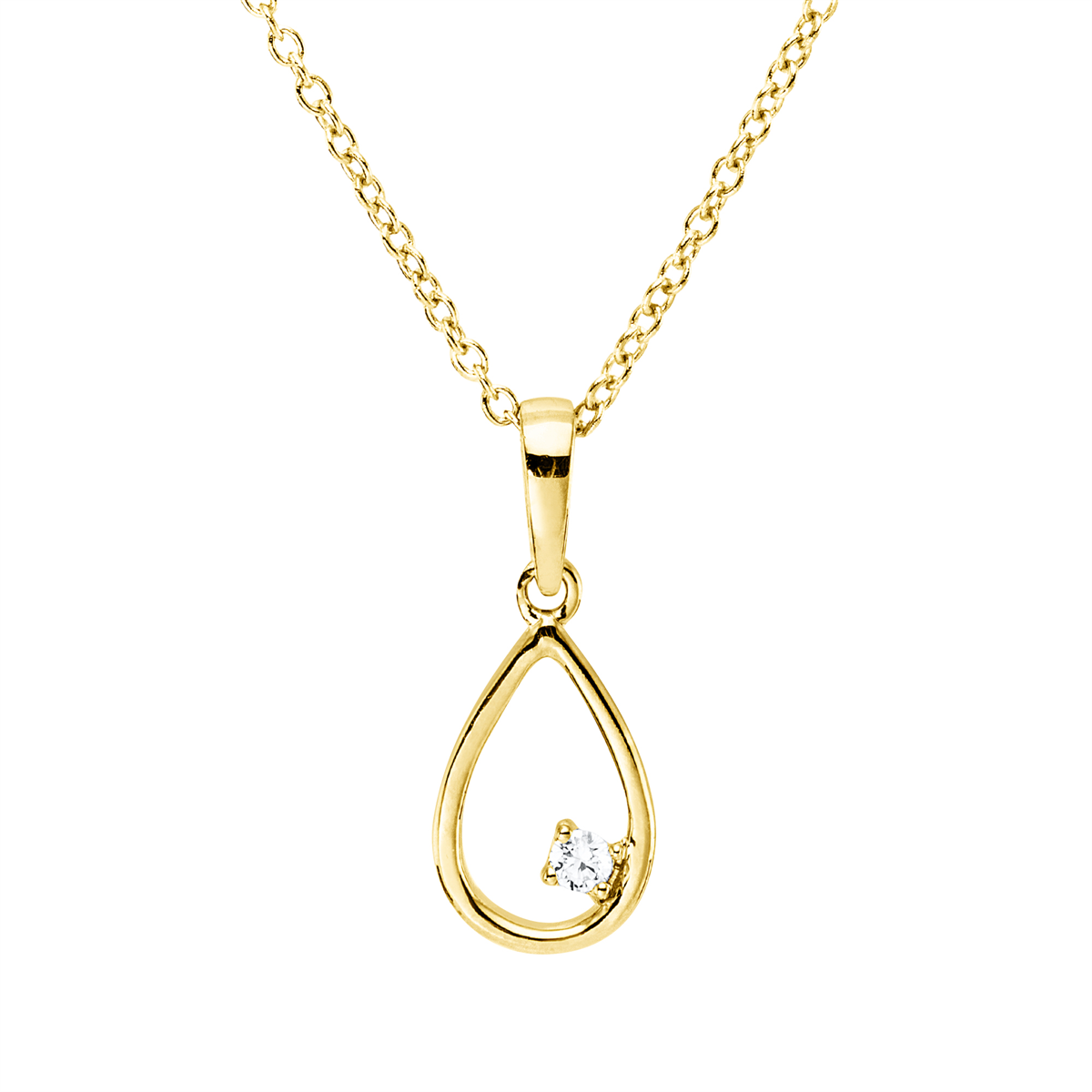 Collier 4er-Krappe 18 kt GG Tropfen, mit ZÖ 40 cm, 42,5cm