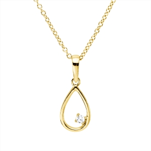Collier 4er-Krappe 18 kt GG Tropfen, mit ZÖ 40 cm, 42,5cm