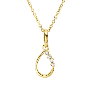 Collier 18 kt GG Tropfen, mit ZÖ 40 cm, 42,5cm