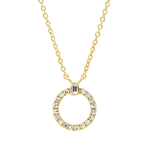 Collier 18 kt GG Kreis, mit ZÖ 40 cm, 42,5cm