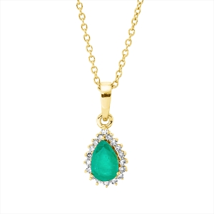 Collier 3er-Krappe 18 kt GG Tropfen, mit ZÖ 40 cm, 42,5cm