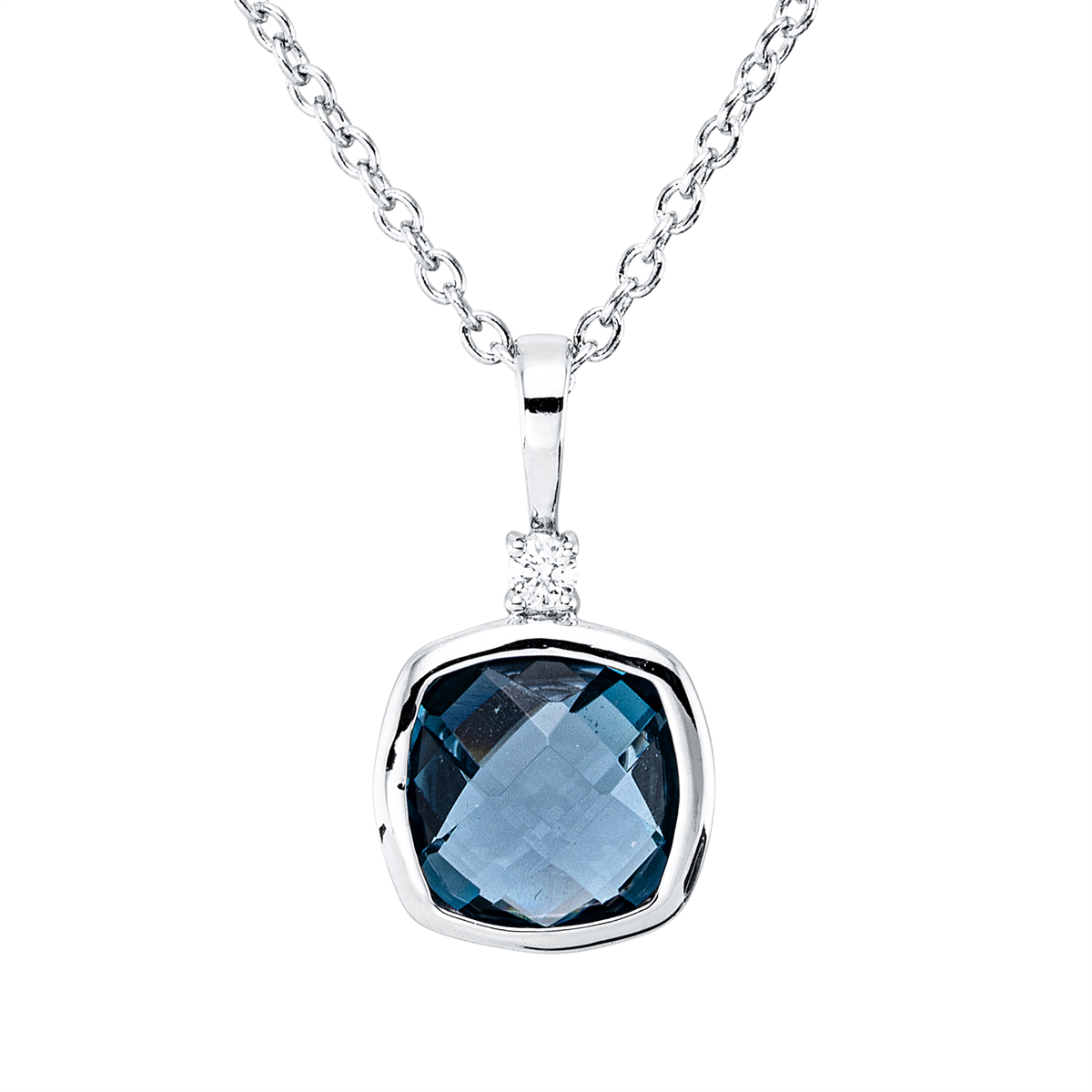 Collier 18 kt WG, mit ZÖ 40 cm, 42,5cm