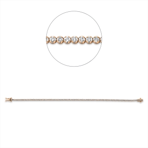 Tennisarmband  18kt Rotgold mit 1,87ct Diamanten