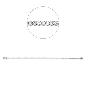 Tennisarmband  18kt Rotgold mit 1,87ct Diamanten